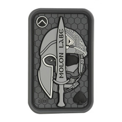 M-Tac нашивка Molon Labe Ace 3D ПВХ сіра