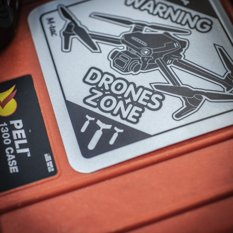 M-Tac наклейка Drones Zone світловідбиваюча Large Black