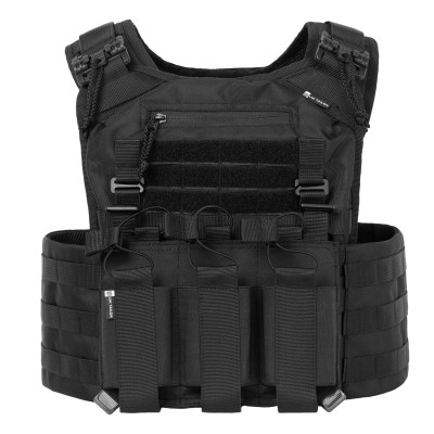 Плитоноска тактична Vik-Tailor з підсумками MOLLE, Black
