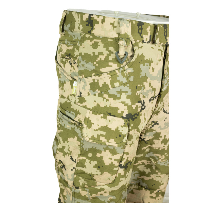 Тактичні штани утеплені Vik-Tailor SoftShell з посиленими вставками, Піксель, 2XL