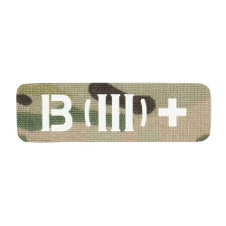 M-Tac нашивка група крові B (III) + наскрізна Laser Cut 25х80 Multicam