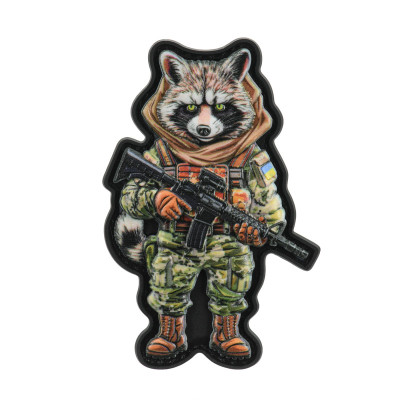Нашивка Raccoon UA PVC MM14