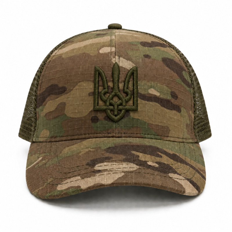 Бейсболка з Тризубом Vik-Tailor Rip-Stop, MultiCam