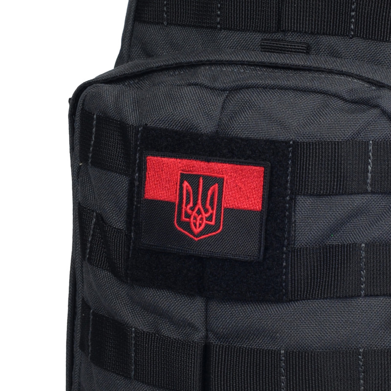M-Tac нашивка прапор червоно-чорний з гербом M-Tac нашивка прапор червоно-чорний з гербом