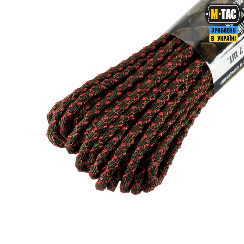 M-Tac паракорд Dragon Cord 15m OD Green/Maroon M-Tac паракорд Dragon Cord 15m OD Green/Maroon