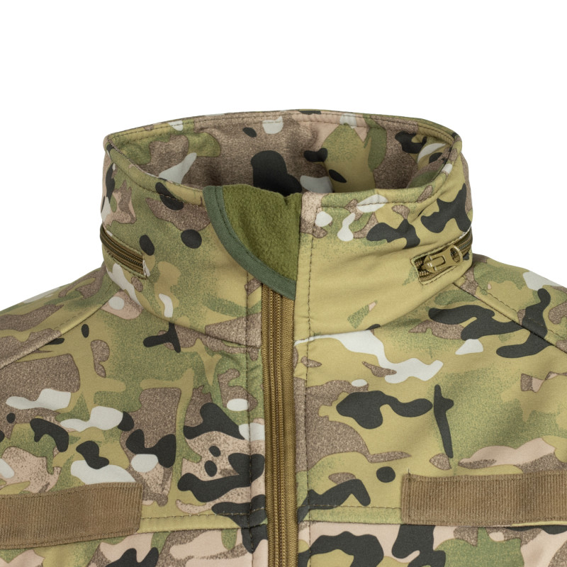 Куртка з липучками для шевронів Vik-Tailor SoftShell, MultiCam