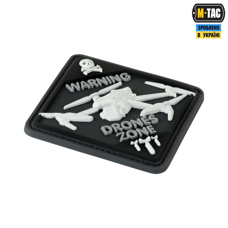 M-Tac нашивка Drone Zone PVC Black
