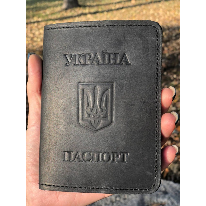 Обкладинка на чорний паспорт, Український виробник Обкладинка на чорний паспорт, Український виробник