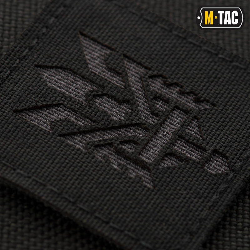 M-Tac нашивка Тризуб (стилізація) Laser Cut мала Black/Grey
