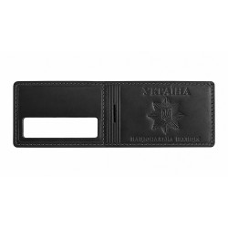 Обкладинка НПУ горизонтальна з пластиковим шевроном, Black