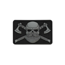 M-Tac нашивка Bearded Skull 3D ПВХ Black/Grey
