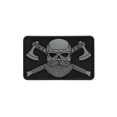 M-Tac нашивка Bearded Skull 3D ПВХ Black/Grey