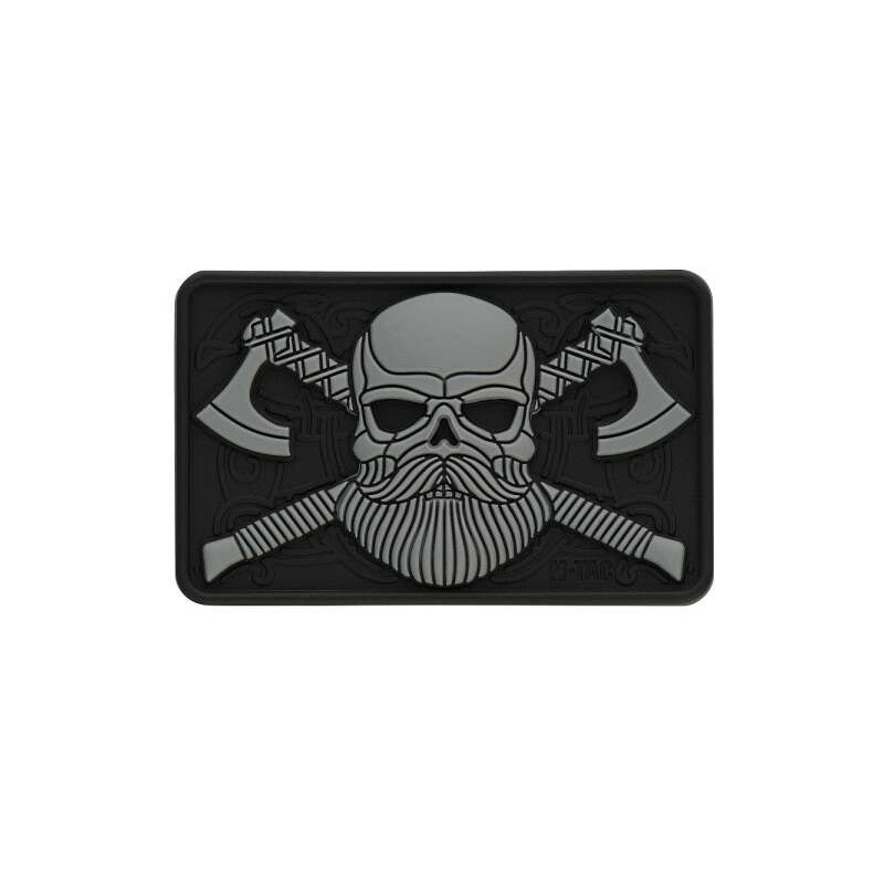 M-Tac нашивка Bearded Skull 3D ПВХ Black/Grey