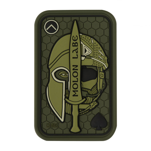 M-Tac нашивка Molon Labe Ace 3D ПВХ олива — фото 1