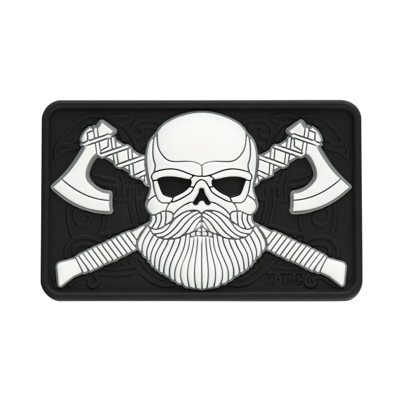 M-Tac нашивка Bearded Skull 3D ПВХ Black/White M-Tac нашивка Bearded Skull 3D ПВХ Black/White