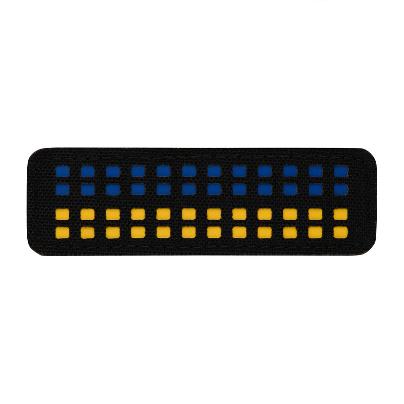 M-Tac нашивка прапор України 25х80 Laser Cut Black/Yellow/Blue