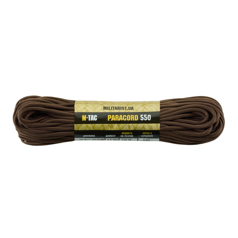 M-Tac паракорд 550 type III 30m Brown