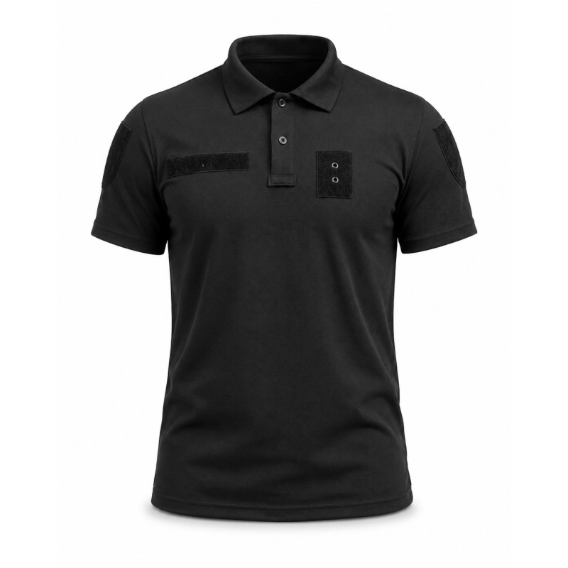 Футболка поло з липучками Vik-Tailor CoolPASS, Black, 48