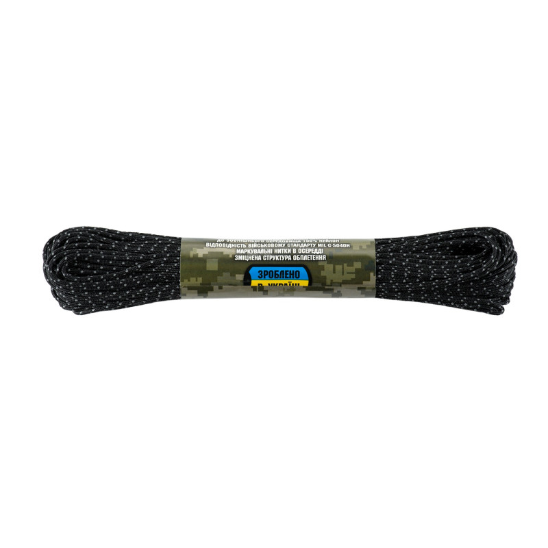 M-Tac паракорд Minicord Mil-Spec 30m Black Reflective M-Tac паракорд Minicord Mil-Spec 30m Black Reflective