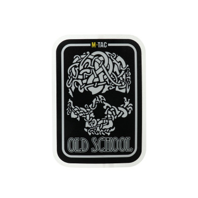 M-Tac наклейка Old School Small світловідбиваюча Black