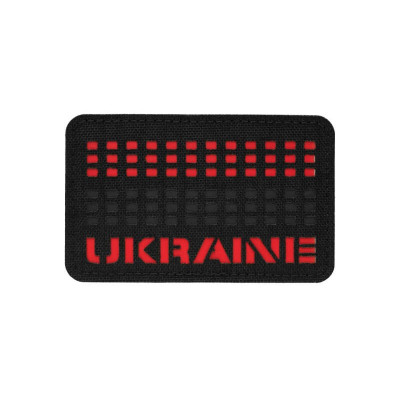 M-Tac нашивка Ukraine Laser Cut Black/Red/Black
