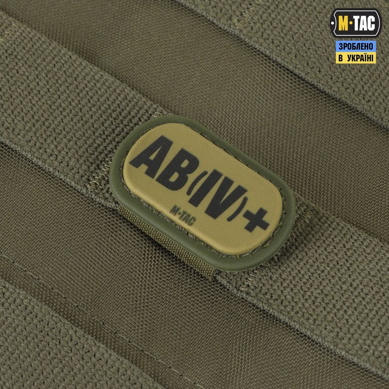 M-Tac MOLLE Patch група крові AB (IV) + PVC Ranger Green
