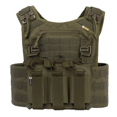 Плитоноска тактична Vik-Tailor з підсумками MOLLE, Olive