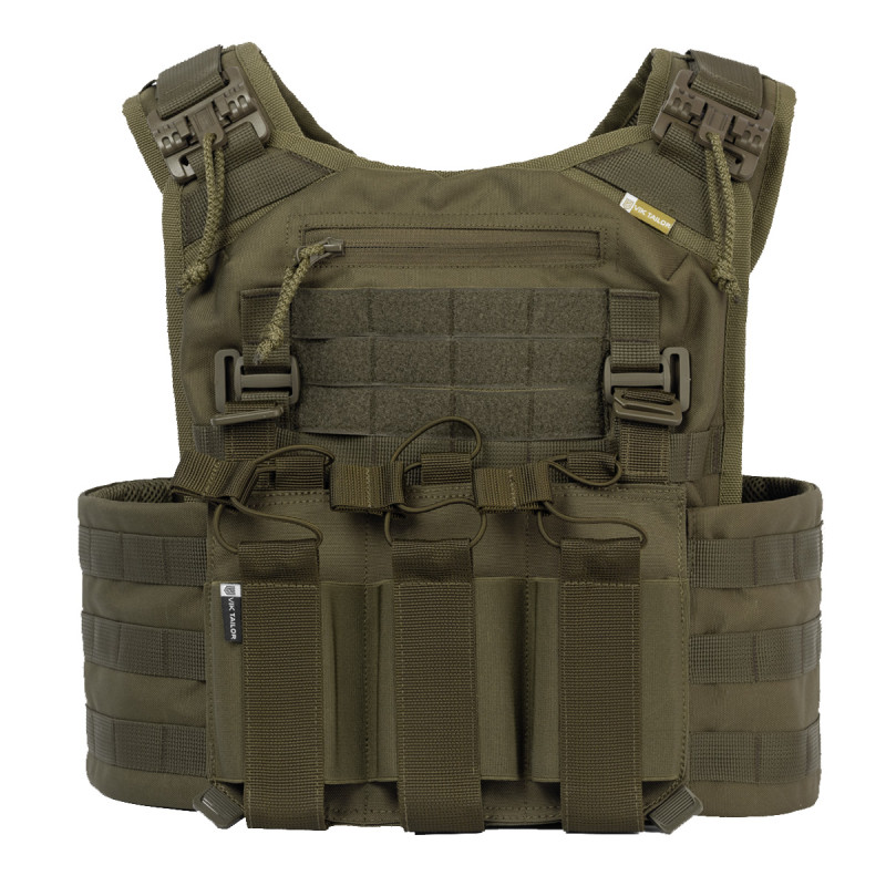 Плитоноска тактична Vik-Tailor з підсумками MOLLE, Olive