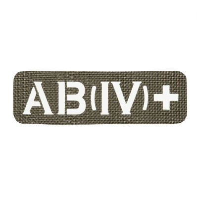 M-Tac нашивка група крові AB (IV) + наскрізна Laser Cut 25х80 Ranger Green