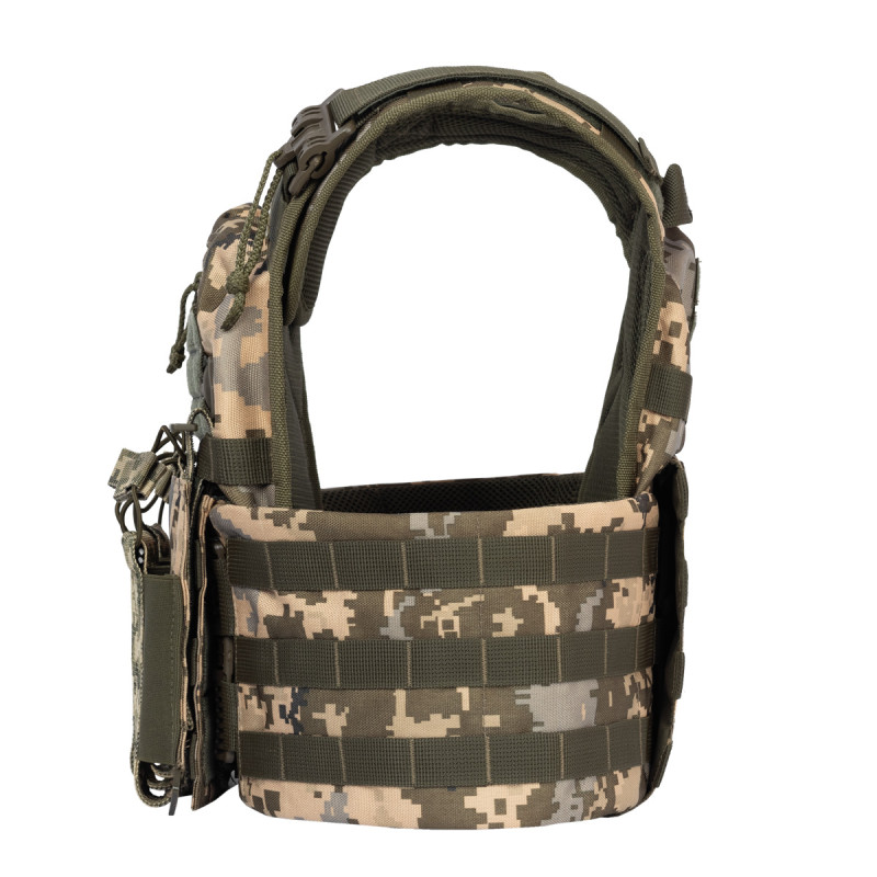 Плитоноска тактична Vik-Tailor з підсумками MOLLE, Піксель