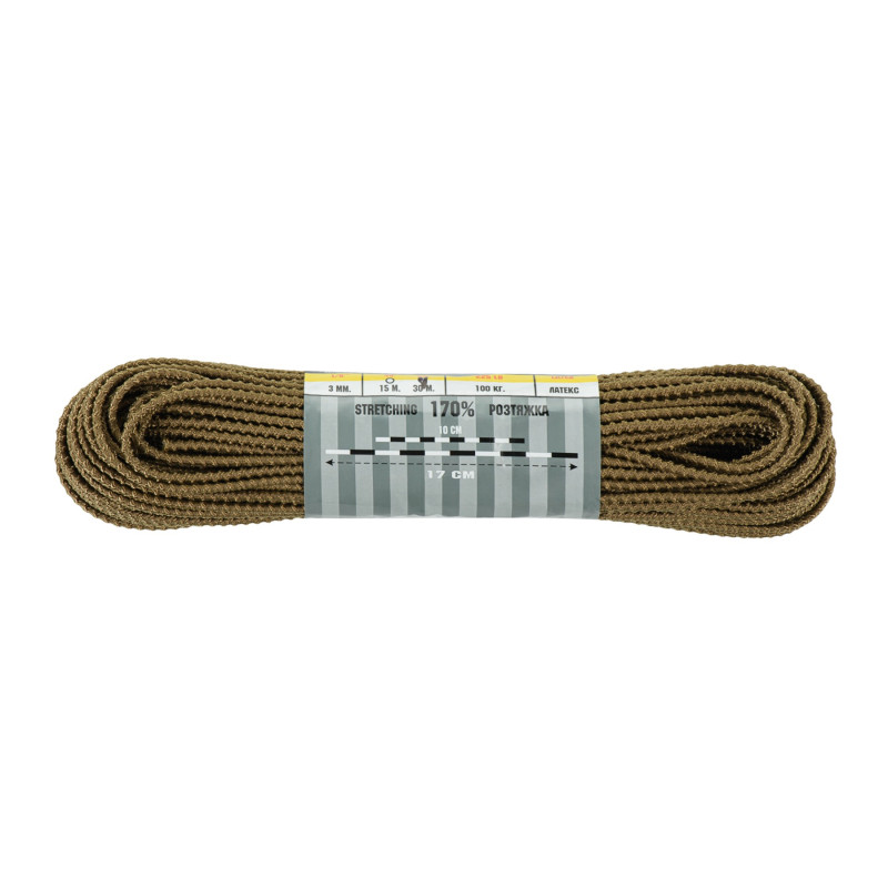 M-Tac паракорд Shock-Cord 3mm Dragon Skin Coyote 30м