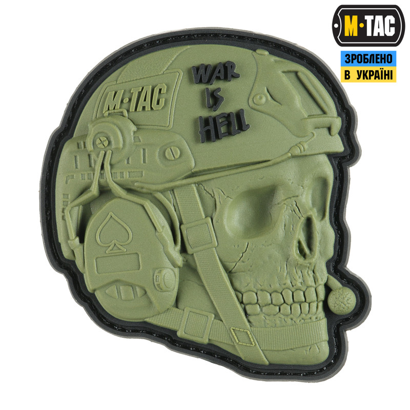 M-Tac нашивка War is Hell 3D PVC Olive M-Tac нашивка War is Hell 3D PVC Olive