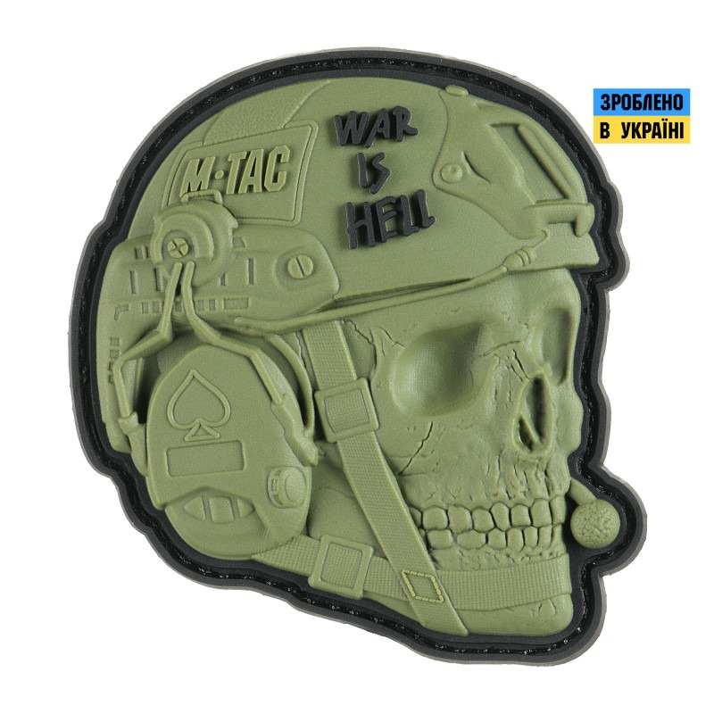 M-Tac нашивка War is Hell 3D PVC Olive M-Tac нашивка War is Hell 3D PVC Olive