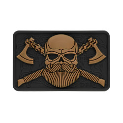 M-Tac нашивка Bearded Skull 3D ПВХ Black/Coyote