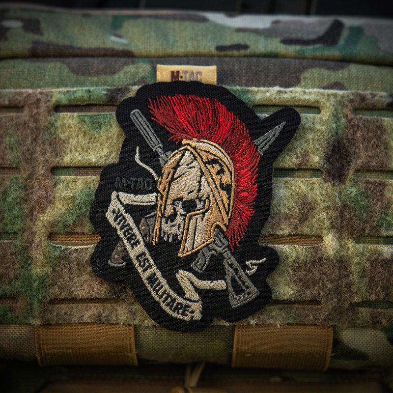M-Tac нашивка шолом Vivere Est Militare (вишивка) M-Tac нашивка шолом Vivere Est Militare (вишивка)
