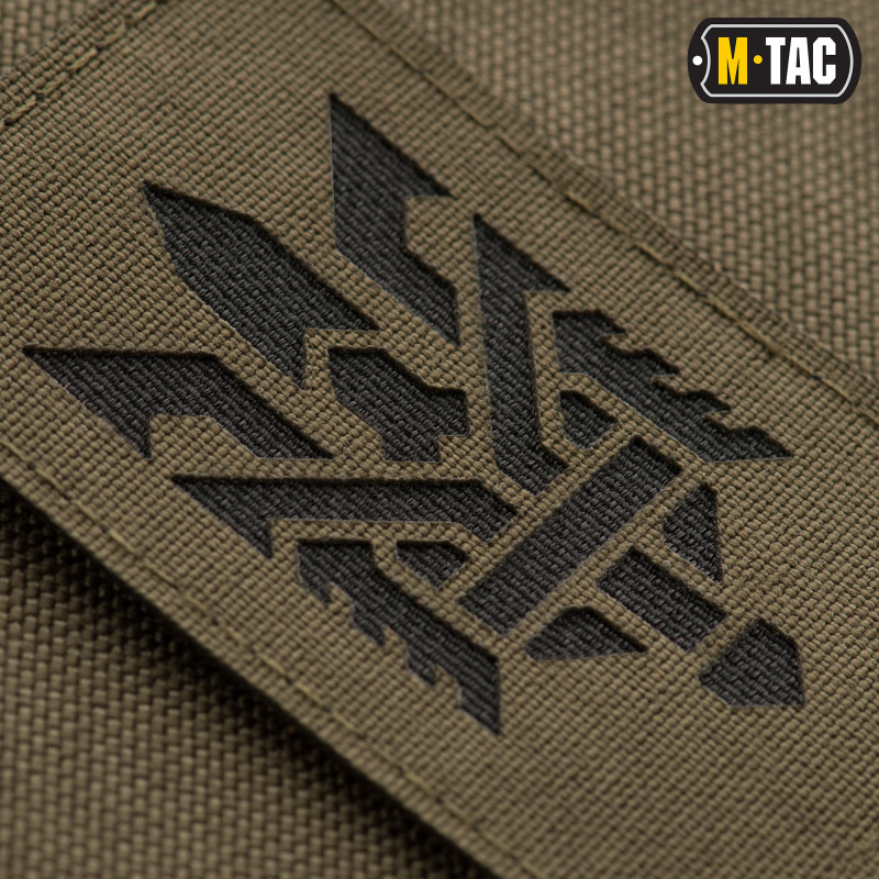 M-Tac нашивка Тризуб (стилізація) Laser Cut вертикальна Ranger Green/Black M-Tac нашивка Тризуб (стилізація) Laser Cut вертикальна Ranger Green/Black