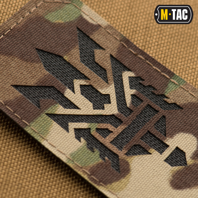 M-Tac нашивка Тризуб (стилізація) Laser Cut вертикальна Multicam/Black M-Tac нашивка Тризуб (стилізація) Laser Cut вертикальна Multicam/Black