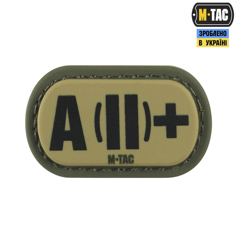 M-Tac MOLLE Patch група крові A (II) + PVC Ranger Green