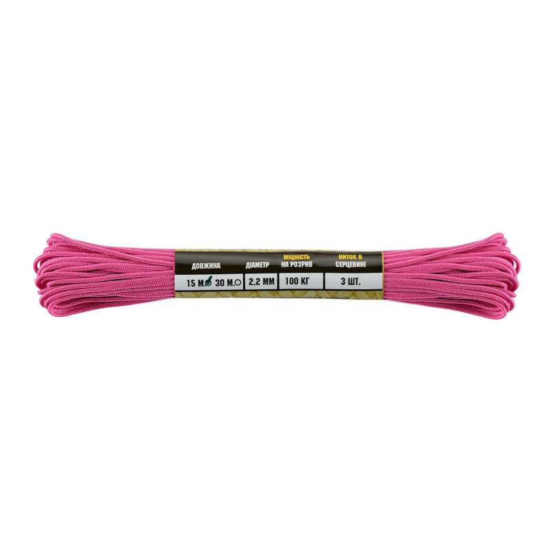 M-Tac паракорд Minicord Neon Pink 15м M-Tac паракорд Minicord Neon Pink 15м