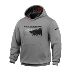 M-Tac кофта Hoodie Чорні Запорожці Cotton Hard Light Grey