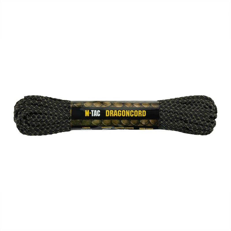 M-Tac паракорд Dragon Cord 15m Black/Ranger Green