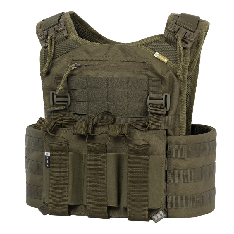 Плитоноска тактична Vik-Tailor з підсумками MOLLE, Olive