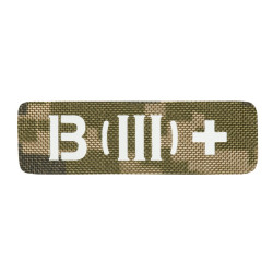 M-Tac нашивка група крові B (III) + наскрізна Laser Cut 25х80 MM14