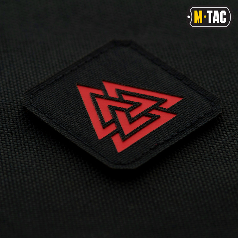 M-Tac нашивка Валькнут Laser Cut Black/Red