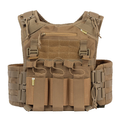 Плитоноска тактична Vik-Tailor з підсумками MOLLE, Coyote