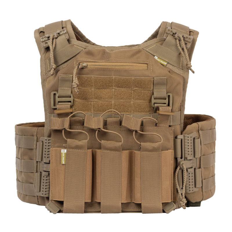 Плитоноска тактична Vik-Tailor з підсумками MOLLE, Coyote