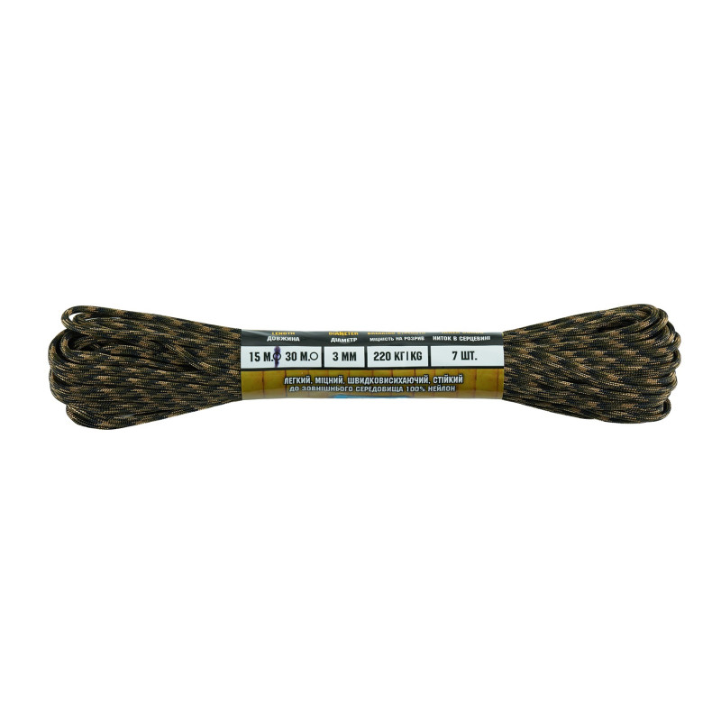 M-Tac паракорд 475 15m Woodland Marpat