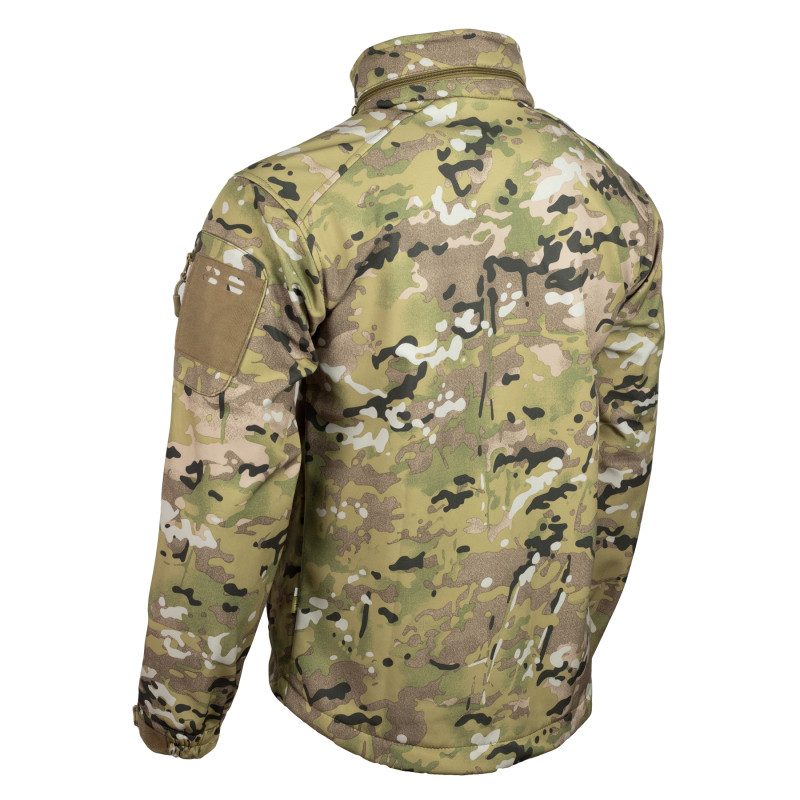 Куртка з липучками для шевронів Vik-Tailor SoftShell, MultiCam