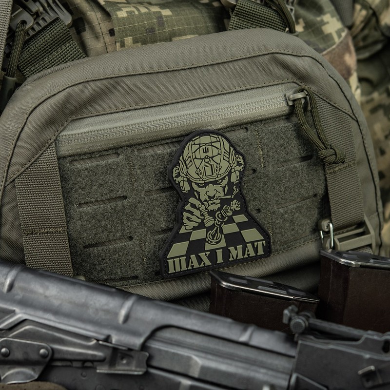 M-Tac нашивка Шах і Мат Black/Olive