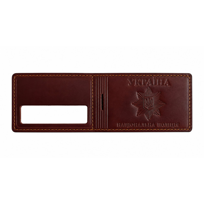 Обкладинка НПУ горизонтальна з пластиковим шевроном, Maroon Red